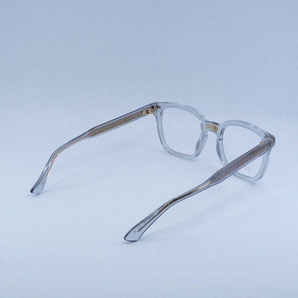 Gucci GG0184O 005 Eyeglasses Transparent Grey 50mm Square Frame - Picture 10 of 11